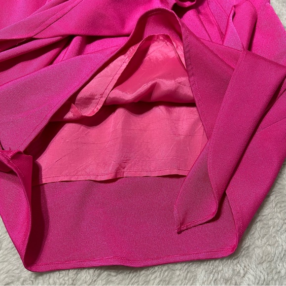 BCBGeneration Womens Dress Candy Pink One Shoulder Cocktail Mini Dress Size 6 - Picture 6 of 13